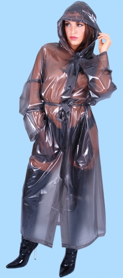 RA02 PVC Raincoat transparent black