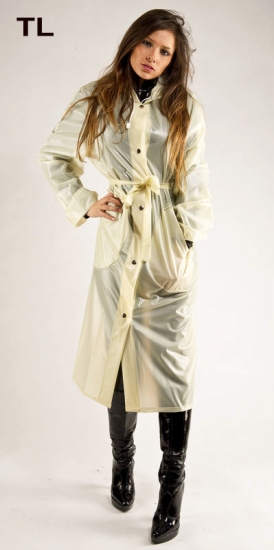 RA02 PVC Raincoat transparent lemon