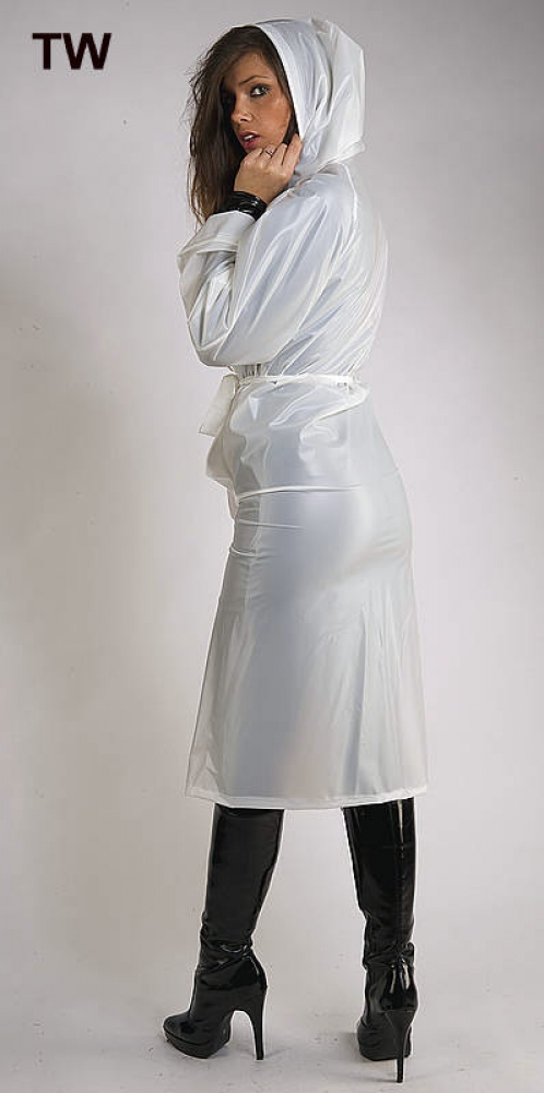 RA02 PVC Raincoat transparent white